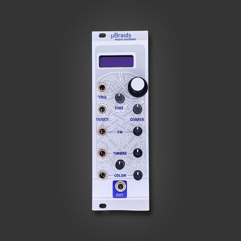 uBraids - Mutable Instruments Braids in 8HP feat. sandblasted white Magpie Modular panel image 1