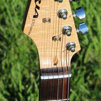 Aria Left Handed STG 2000s - Royal Blue Sparkle image 6
