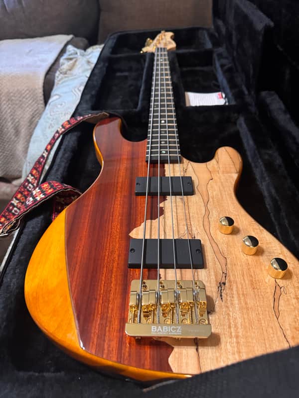 Cort Jeff Berlin Rithimic Bass w GATOR CASE Alder/Spalted Maple-Padouk Top Bartolini pickups image 1