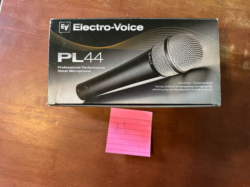 Electro-Voice PL44 Supercardioid Dynamic Handheld Vocal Microphone 2000s - Black image 1