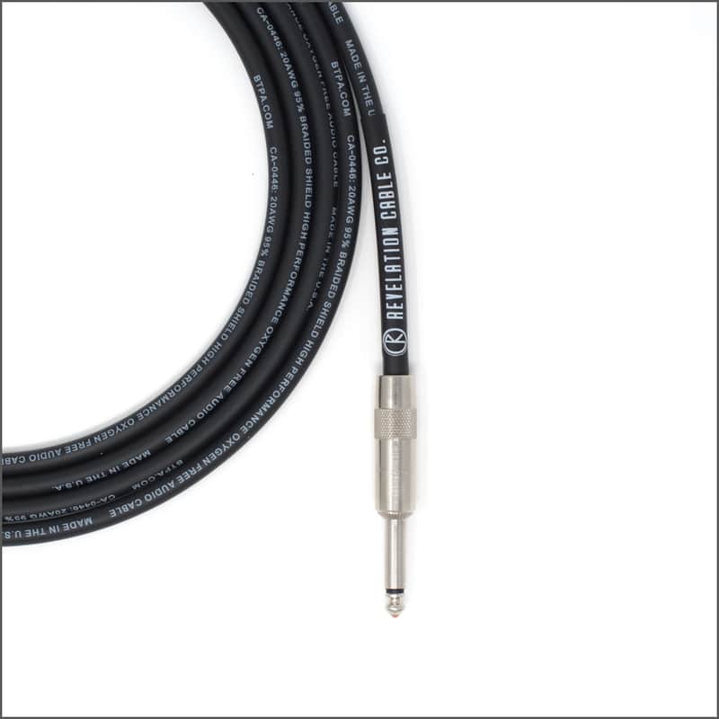 Revelation Cable Co. -  Black BTPA CA-0446 - 15ft Straight to Straight Instrument Guitar Cable image 1