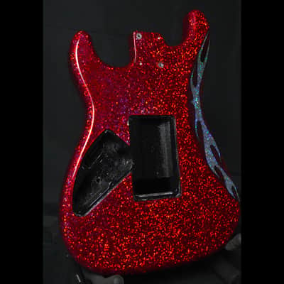 Custom Candy Apple Flake "Inferno" Superstrat Body image 8