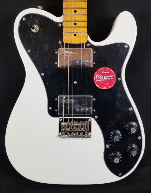 Squier Classic Vibe '70s Telecaster Deluxe HH Electric Guitar, Maple Fingerboard, Olympic White image 1