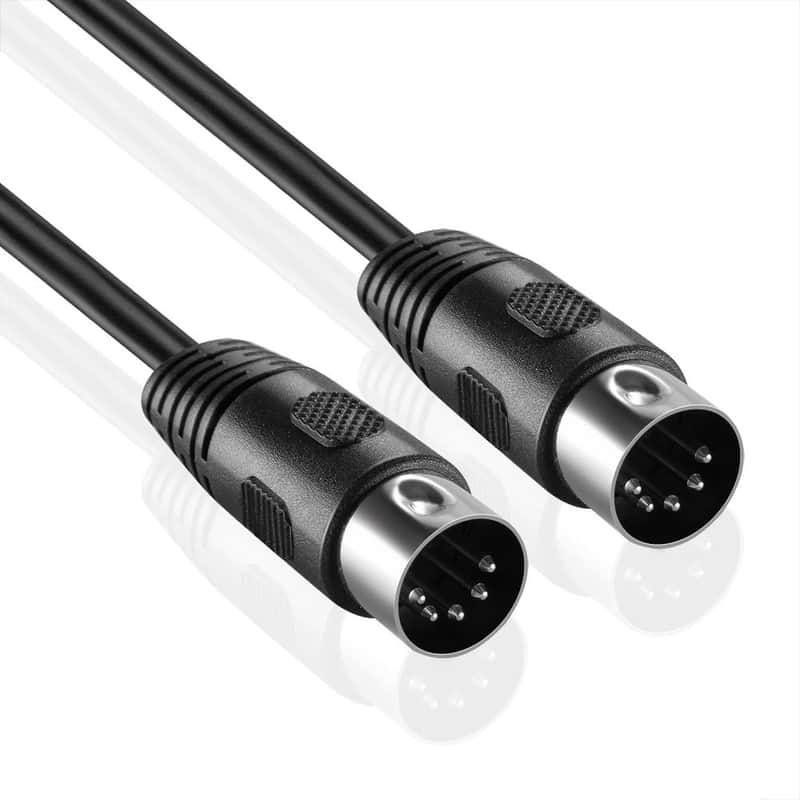MIDI Cable (1FT) - 5 Pin DIN Male Audio MIDI to MIDI Connector Interface Jack Plug Wire Cord image 1