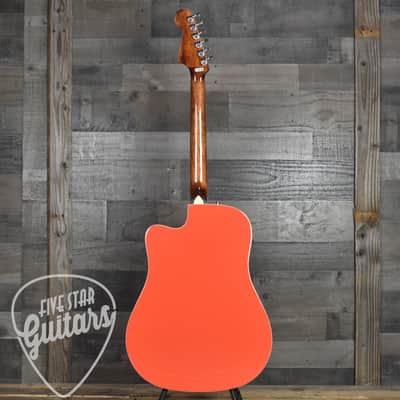 Fender California Standard Redondo CE Spruce Top Ivory Pickguard - Fiesta Red image 6