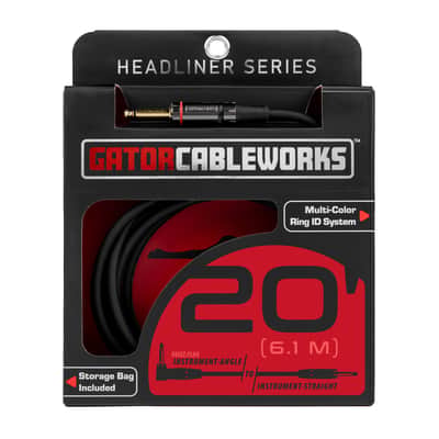 Gator Cableworks Headliner Series Quiet Instrument Cable – 20 foot image 1