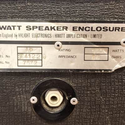 Hiwatt Custom 100 DR103 + SE4122 (4x12) Speaker Cabinet 1977 - Black image 6