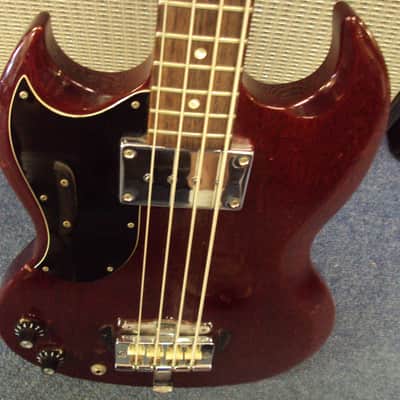 Gibson Lefty Bass Guitar EBO USA 1960s cherry Red image 3