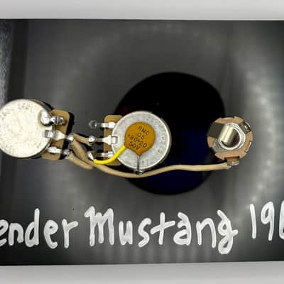 Fender Mustang 1960's wiring harness upgrade with 0.05uF 50v vintage ceramic capacitor image 1