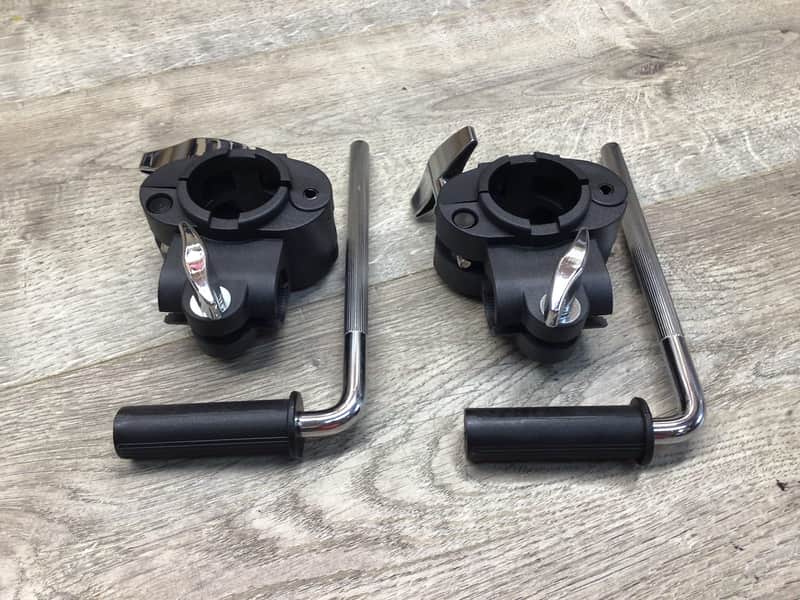 Set of 2 Alesis Hatch Type Rack Mounts w/ L-Bars For 1.5" Electronic Drum Rack image 1