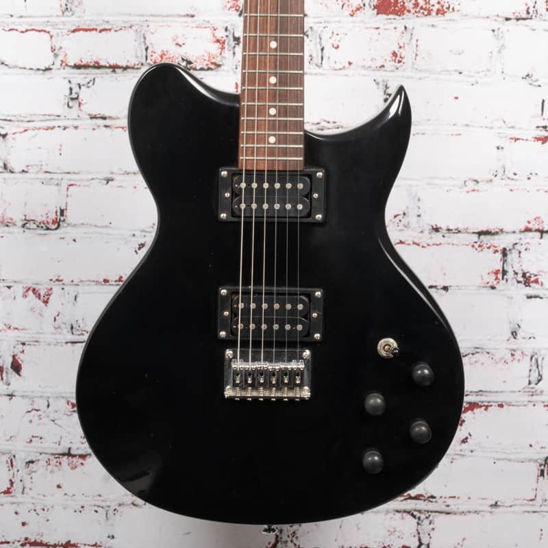 Washburn WI14 Double-Cut Electric Guitar, Black x7011 (USED) image 1