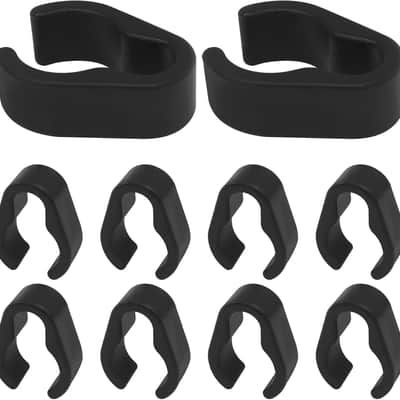 10Pcs Microphone Cable Clip, Durable Plastic Mic Clamps Microphone Stand Cable Holders, Universal Mic Boompole Clips for Setup/Fits 20mm Diameter Poles(20mm) image 1