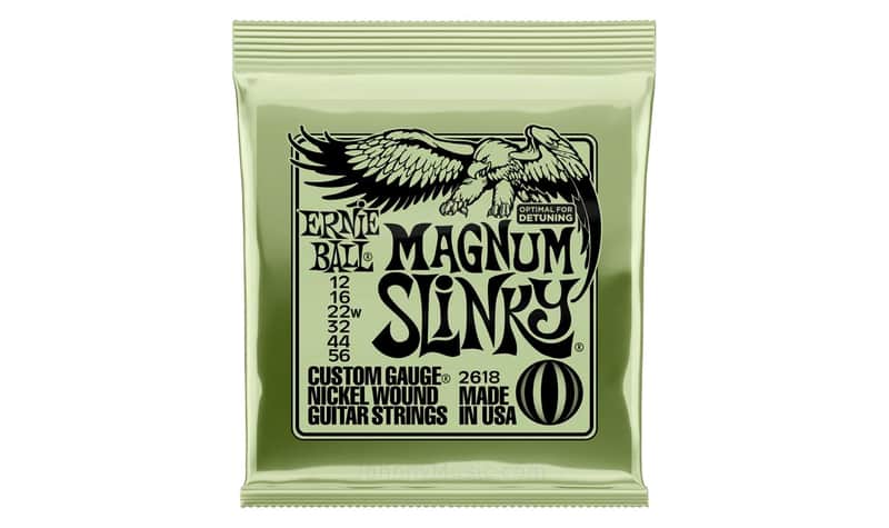 Magnum Slinky Ni-Wnd Elect-Guitar Strings 12-56 Gauge- world standard specs special-tempered+tinned steel & ni-plated wrap on steel hex core image 1