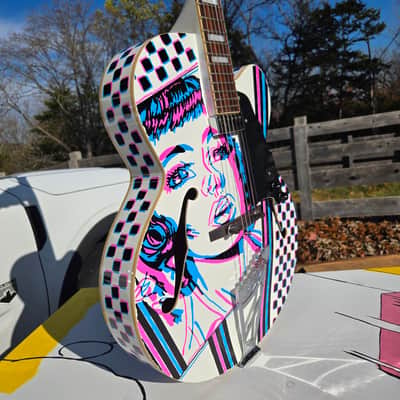D'Angelico Premier EXL-1 Hollow Body Archtop 2010s - White image 5
