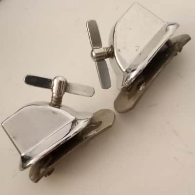 Slingerland Bass Drum Spur Mounts Vintage 60s-70s Sound King Chrome Disappearing image 2