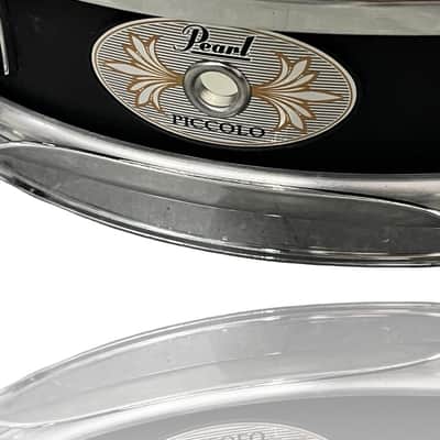 Pearl S1330B/C103 13x3" Steel Piccolo Snare Drum 2010s - Piano Black image 2