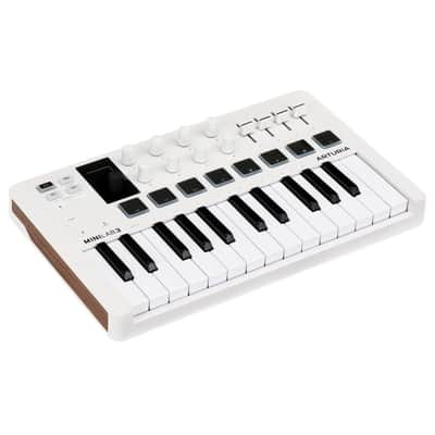 Arturia MiniLab 3 Mini Hybrid Keyboard Controller Bundle w/ iCON Pro Audio USolo Recording Interface, USB Cable & Liquid Audio Polishing Cloth image 2