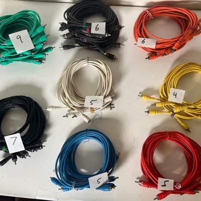 Lot of 47 Vintage Tascam Color coded RCA cables 5’ image 2