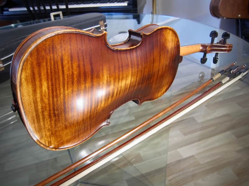 West German 4/4 Stradivarius Model Violin 1950s-1960s - Brown Varnish image 1
