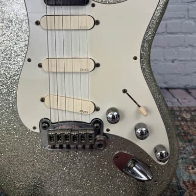 G&L USA Legacy Late 90's - Silver Sparkle (Big Metal-Flake) w/Matching Headstock image 3