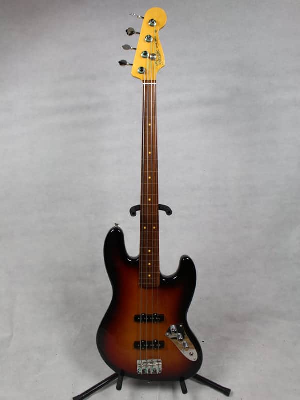 Fender Jaco Pastorius Fretless Jazz Bass 3-Color Sunburst w/ Deluxe Brown Hardshell Case image 1