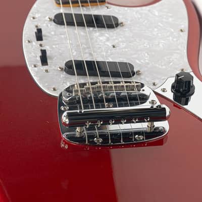 2011 Fender Mustang MG69 – Candy Apple Red w/ Matching Headstock & Gig Bag image 15