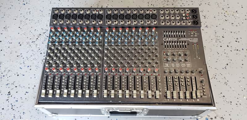 Carvin C1644P Powered Concert Series Mixer 1200 Watts 16 Channel image 1