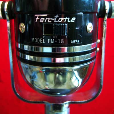 Vintage 1960's Fen-tone FM-18 crystal pill microphone High Z with cable & box Calrad Lafayette Olson image 3