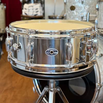 Slingerland No. 141 Festival Model 5x14" 8-Lug Chrome Over Steel Snare Drum with Rapid Strainer 1973 - 1979 - Chrome image 1