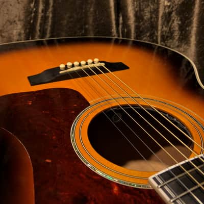 Guild F50 2012 Sunburst New Hartford Ext Condition Flame Maple Archback Guild Acoustic F55 JF65 image 8
