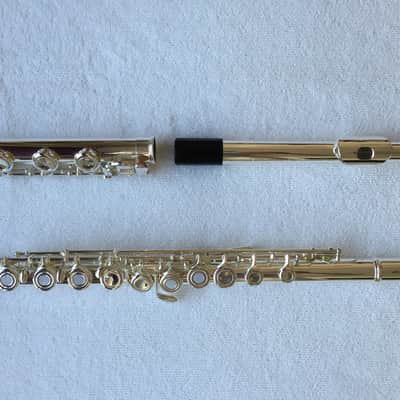 Professional 17 open hole silver plated flute E key B Foot image 10