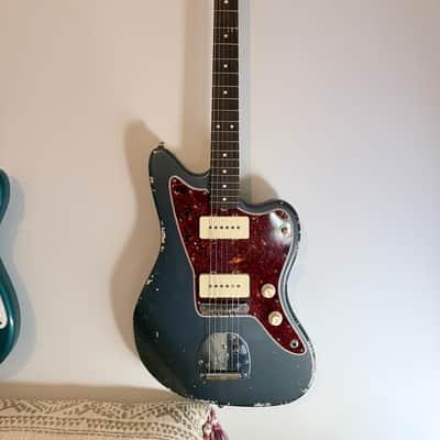 MJT/Musikraft Jazzmaster 2020 - Charcoal frost metallic medium heavy relic image 1