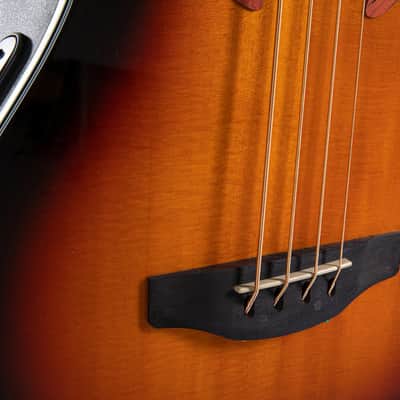 Ovation CEB44-1N-G Celebrity Elite Mid-Depth Acoustic-Electric Bass Guitar New England Burst image 9