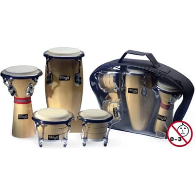 Stagg Mini Latin & African Percussion Package - Gig Bag - BCD-N-SET, Mint image 2