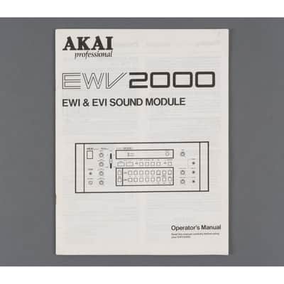 Akai EWV2000 Operator's Manual