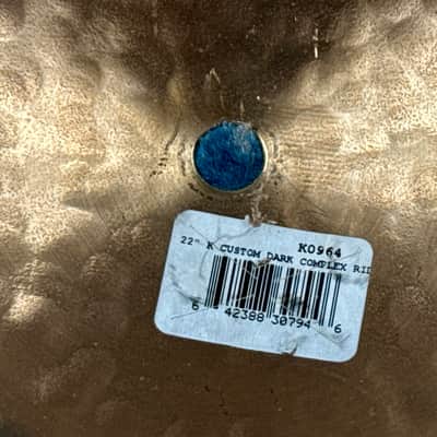 LIKE NEW!! 22” Zildjian K CUSTOM DARK COMPLEX Ride 2543g STUNNING image 9