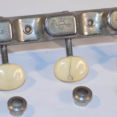 Vintage 1960's Brev Treble Clef 3 on a Side Guitar Tuners Made in Italy EKO, VOX, Cucianelli image 4