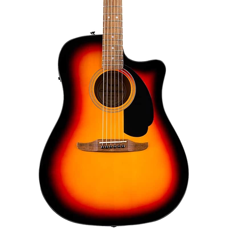 Fender California Standard Redondo CE Acoustic Guitar. Spruce Top, Black Pickguard, 3-Color Sunburst TGF33