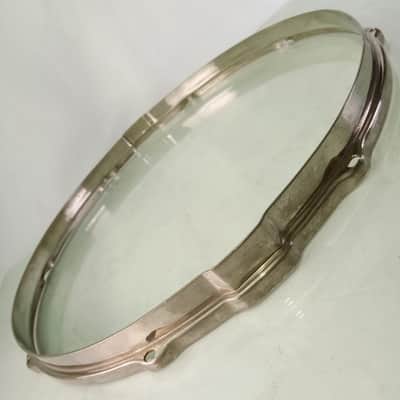 Leedy 15"NOB Stick-Chopper Nickel-Brass Snare Drum Resonant Rim/Hoop Double-Flng image 3