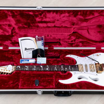 2020 Ibanez Steve Vai signature PIA3761 Paradise In Art Stallion White w/ Case, Tags image 18