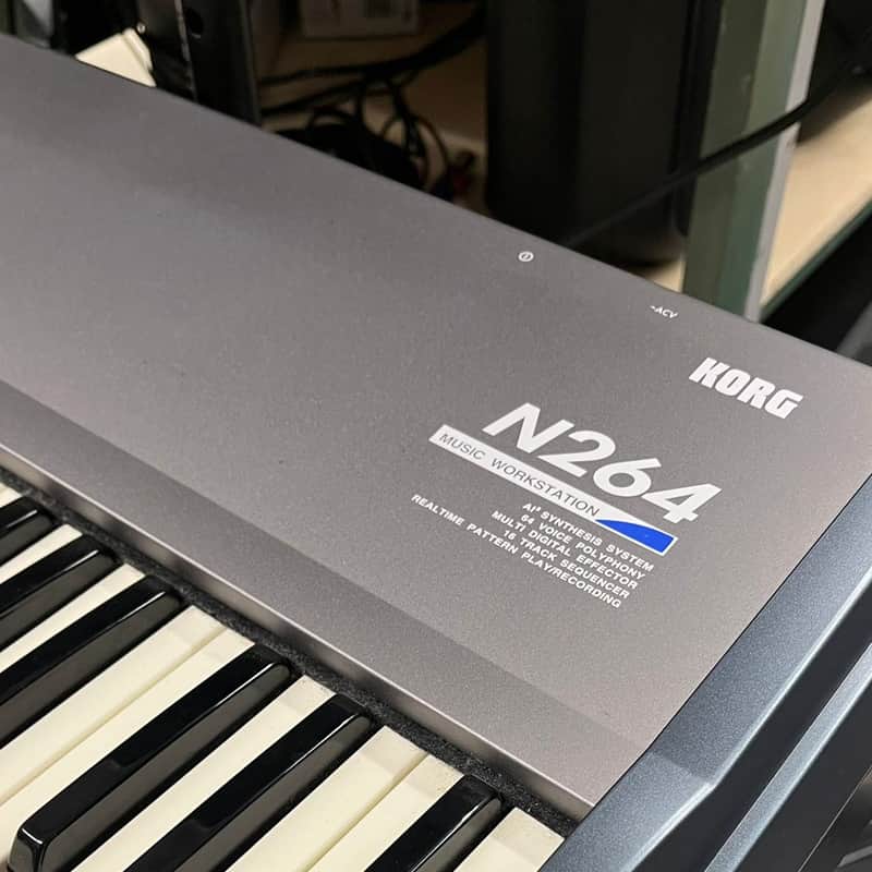 Korg N264 76-Key Music Workstation 1990s - Gray image 1