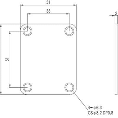 Neck Plate for Stratocaster and Telecaster Guitars - Black image 2