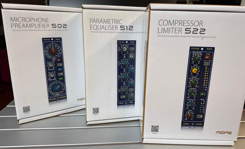 MIDAS 500 Series Channel Strip Bundle — 502 Preamp, 512 Parametric EQ & 522 Compressor/Limiter image 1
