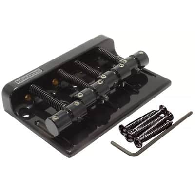 GOTOH 201B-4 4-String Bass Bridge - Black image 1