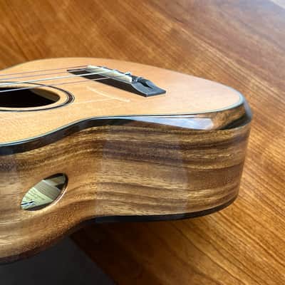 Pono Limited Edition Master Series Cedar Top Acacia Tenor 2018 - Gloss finish body and faceplate, satin finish neck image 12