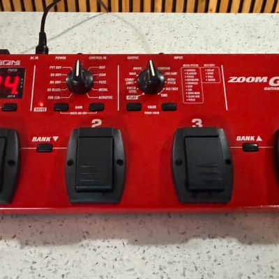 Zoom GFX-1 Guitar Effects Processor w/ Power Supply – Multi FX Floor Pedal – Red image 3