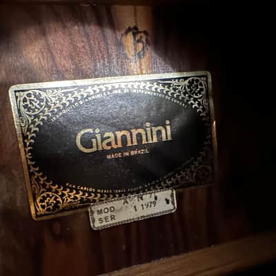 Vintage 1979 Giannini AWN 71 Classical Acoustic Guitar Brazilian Rosewood image 5