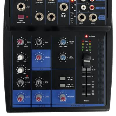 Gemini GEM-05USB Compact 5 Ch. Bluetooth Mixer w/USB/2 Bus/2 Band EQ+Backpack image 12