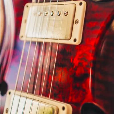 WOW! PRS McCarty 594 Hollowbody II - Fire Red Burst (Wraparound Finish) - FREE Shipping image 7