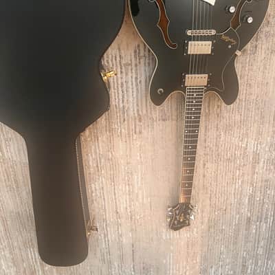 Hagstrom Viking Left-Handed Black w/ factory hard case image 8